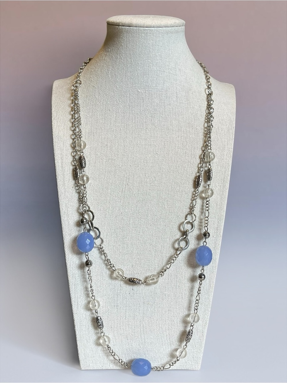 🍭5 for $20🍭 Silver Tone Double Layer Beaded Necklace CC X